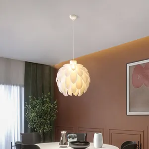 Nordic modern minimalist personality creative chandelier warm and stylish white pine cone lamps