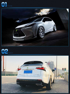 Kit de Fibra de Carbono AIM Modelo Small Surround para <span class=keywords><strong>Lexus</strong></span> NX200 200T <span class=keywords><strong>300H</strong></span> F Sport 2015-2017 - Cejas de Rueda, Faldones Laterales, Alerón Trasero - Product Image 6