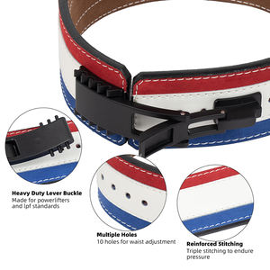 MKAS colore combinazione di cuoio Fitness <span class=keywords><strong>cintura</strong></span> di sollevamento in vacchetta ampia palestra Powerlifting peso sollevamento pesi <span class=keywords><strong>cintura</strong></span> - Product Image 2