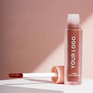 Custom logo long lasting non transfer lip cheek tint waterproof private label pink Make your own brand matte liquid lipstick