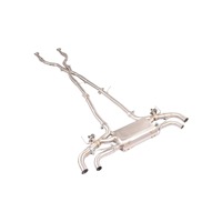 Sistem Knalpot Mid Catback Stainless Steel 1.5mm Poles Cermin untuk Lexus LC500h 5.0