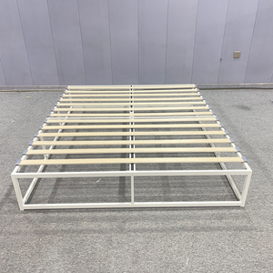 Sắt Giường Giá Rẻ Khung Giường Đôi Kích Thước Giường Cơ Sở Với Gỗ Thanh - Product Image 1