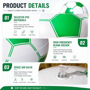 Ballon de football gonflable en PVC avec logo personnalisé, jouet de plage léger, ballon de sport pour piscine, activités estivales en plein air, cadeaux promotionnels - Product Image 3