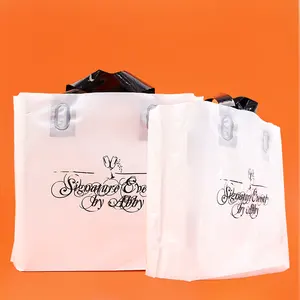 Bolsas de plástico personalizadas, bolsa de transporte resistente, bolsa de compras, ropa, zapatos, embalaje de regalo, bolsa con asa de plástico