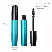 Prix d'usine – Flacon vide de mascara bleu-noir, cylindre pour soin des cils avec brosse, tubes de mascara vides en aluminium pour cosmétiques