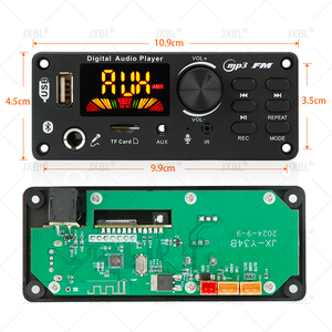 Placa decodificadora de MP3 <span class=keywords><strong>Bluetooth</strong></span> 5,0 DC 12V, reproductor de MP3 inalámbrico para coche, micrófono manos libres USB, grabación, TF, Radio FM, memoria de apagado - Product Image 4