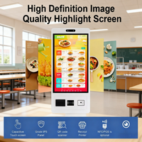 Kiosque de commande automatique pour restaurant intérieur 27 pouces 32 pouces Écran tactile Terminal de paiement pour laverie automatique avec lecteur de carte/Système d'exploitation Android