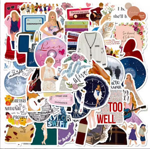 50- POP <span class=keywords><strong>Taylor</strong></span> Red Song Letters Stickers Cross-border Singer Door Stickers Etiqueta adhesiva Etiqueta personalizada Etiqueta <span class=keywords><strong>de</strong></span> dibujos animados - Product Image 4