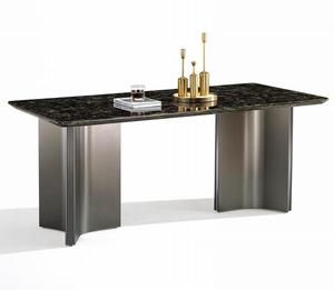 Modern Luxury Rectangular <b>Dining</b> <b>Table</b> Italian Design High Gloss Natural Luxury Marble <b>Top</b> <b>Dining</b> Room Furniture - Product Image 2