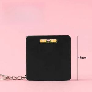 Porte-clés mètre ruban mini en plastique de 1 mètre avec logo personnalisé sérigraphié – Règle de poche personnalisée pour cadeaux promotionnels - Product Image 3