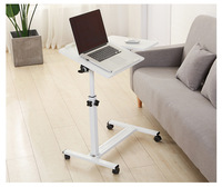 Bureau pour ordinateur portable en aluminium Transparent, hauteur réglable