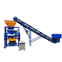 Machine à fabriquer des blocs de béton creux semi-automatique manuelle QT4-35B pour pavés autobloquants, utilisée pour la production de blocs de béton