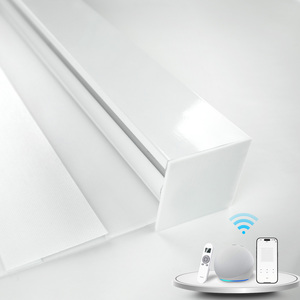 Persianas Zebra Eléctricas Automáticas Inteligentes de Poliéster Liso, Opacas, Modernas, para Ventana Francesa <span class=keywords><strong>con</strong></span> Tela de Poliéster - Product Image 1