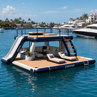 Plateforme flottante gonflable pour l'eau, surface en PVC EVA durable, pont pneumatique pour lac, océan, bateau, jet ski, utilisation en espace de détente