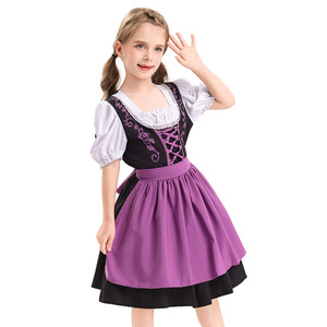 Yi Xiaoyi <b>Childrens</b> Oktoberfest Dirndl Dress Purple Black Girls Costume Spring 2025 Stage Performance Set - Product Image 4