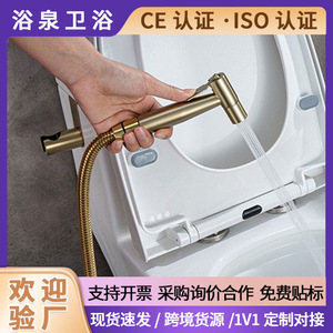 Bidet Hose With Gold Finish Stainless Steel Flexible Pipe For Bathroom Toilet Use - Product Image 5