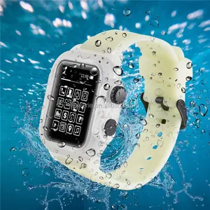 IP68防水运动表带腕带硅胶表壳表带苹果手表45毫米40毫米44毫米42毫米系列8超7