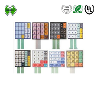 Personnalisé en usine Smart Pvc pc pet Membrane Interrupteur On Off Bouton Clavier Étanche