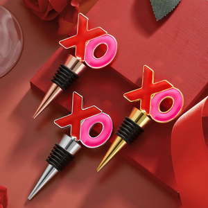 XO Wine <b>Bottle</b> Stopper Metal Sealing For Wedding Valentine Birthday Gift - Product Image 2