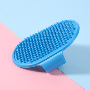 Silicone <b>Pet</b> <b>Bath</b> Brush Dog Massage Glove Blue Pink Yellow Green Rubber <b>Cleaning</b> Tool For <b>Pets</b> - Product Image 3