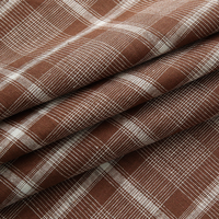 Tissu tissé à carreaux 100 % lin, teint en fil, plaid en pur lin, certifié GSR GOTS, pour chemises et blouses, pantalons