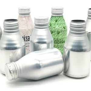Offre Spéciale 200ml 300ml 330ml 500ml 16oz 1000ml bouteilles de boisson en aluminium rondes imprimées en or vides bière soda café bouteille de boisson gazeuse