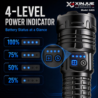 Lampe torche laser personnalisée OEM ODM XINJUE G405 30W, portée de 1000 m, rechargeable, avec zoom télescopique, boîtier en alliage d'aluminium
