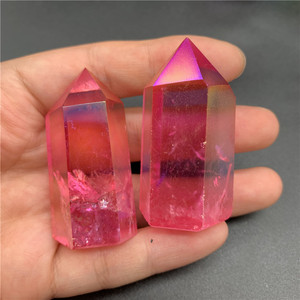 Customized Accepted Colorful Irregular Size Natural Crystal Aura Quartz Points Healing Crystal Stones Crystal Towers - Product Image 3