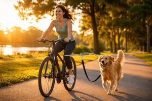 Correa para <span class=keywords><strong>Perro</strong></span> para <span class=keywords><strong>Bicicleta</strong></span>, Ajustable, Manos Libres, con Amortiguador de Resorte, Brazo de Hierro, Correa Reflectante, Correa de Seguridad para Ciclismo y Caminatas al Aire Libre - Product Image 6