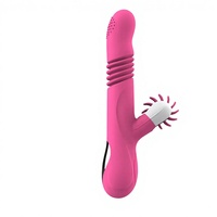 Vibrateur chauffant télescopique haut et bas, adorable et mignon, pour la masturbation féminine, vibromasseur, jouet sexuel féminin, stimulateur du point G
