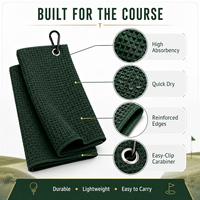 Serviette de golf en microfibre suédée à faible peluchage, chiffon de polissage doux pour drivers, fers, putters et équipement de golf
