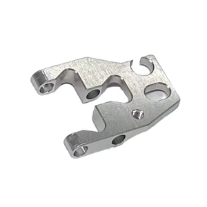 Custom 5 Axis CNC Milled Raw Finish Aluminum Double Fork Clamping Bracket Slotted Hole Threaded Hole Robot Gripper Mount Parts - Product Image 3
