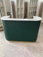 Petit comptoir de réception de boutique en MDF 120/150/180cm pour salon de beauté hôtel disponible en couleur rose blanc vert