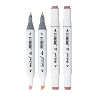 Ensemble de marqueurs à base d'huile couleur chair, stylos à alcool couleur chair, marqueurs artistiques à estomper pour le dessin de portraits, vente en gros