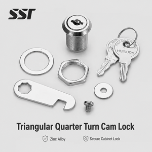Wholesale High Quality Modern Keyless Anti Theft Anti Rust Stainless Steel Cabinet Door Triangular Quarter Turn Cam <b>Lock</b> - Product Image 1