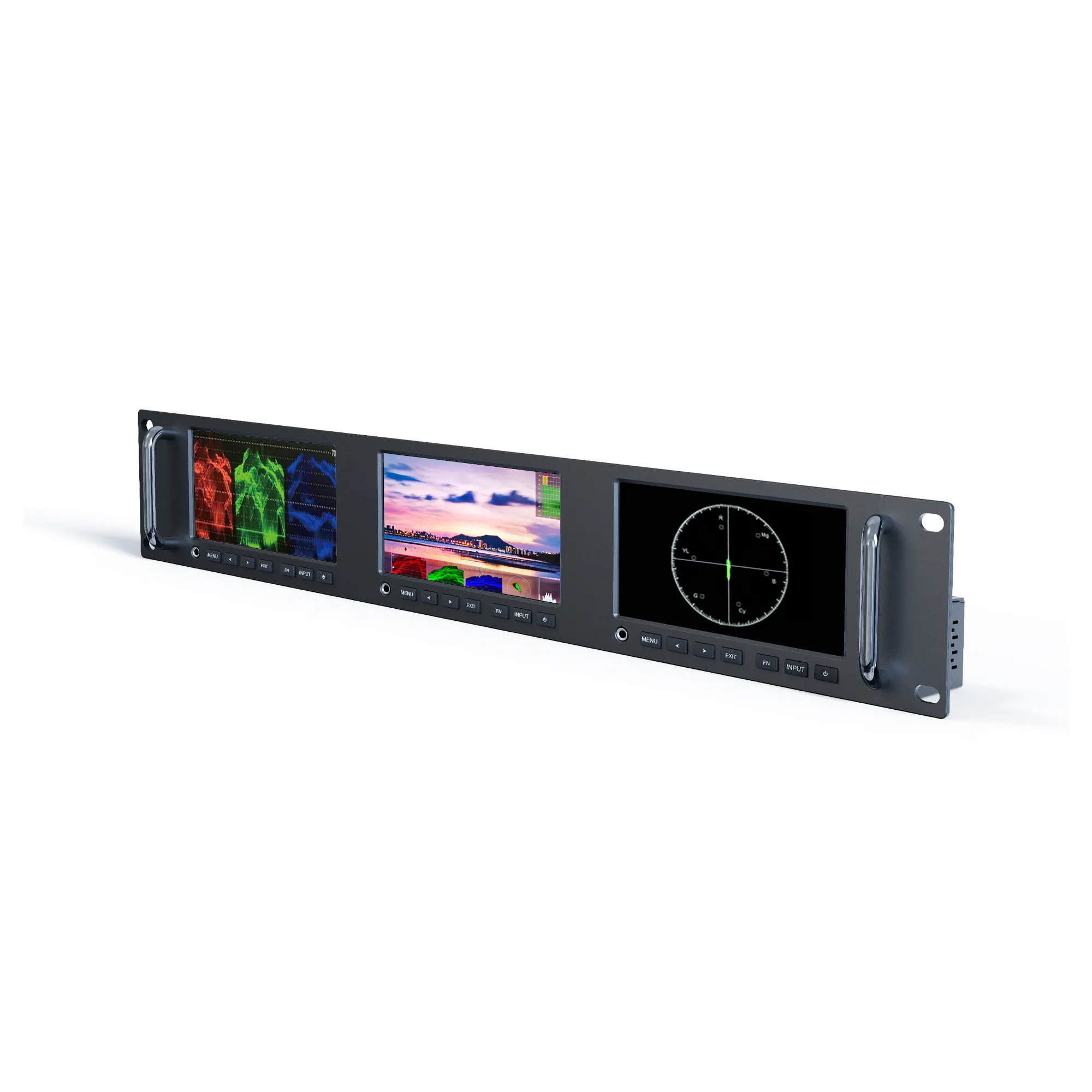 LILLI PUT 2RU Dreifach bildschirm 5-Zoll-Rack-Monitor mit SDI HDMI LAN für Live-Events und Show