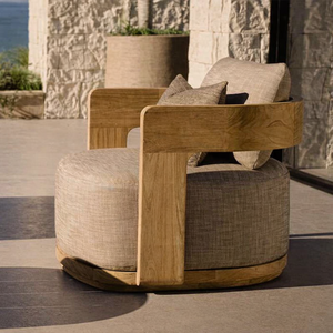 Muebles de Exterior Modernos, Juego de Sofás de Madera para Jardín, Resistentes al Agua, con Brasero, Sofás de Teca para Patio de Hotel, Juego de Sofás de Lujo para Jardín - Product Image 2