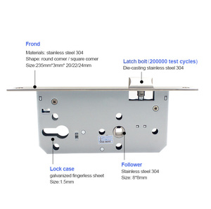 Factory-A72ZL Certified Fire-Rated Mortise <span class=keywords><strong>Lock</strong></span> Durable Anti-Theft Dead Bolt com chave para portas de madeira e aço Iron <span class=keywords><strong>CAM</strong></span> <span class=keywords><strong>Lock</strong></span> - Product Image 2