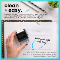 Tampon auto-encreur professionnel Crystal Clear Impression Texte personnalisé/Logo Adresse Document Stamper 3000 + Utilise de l'encre à séchage rapide