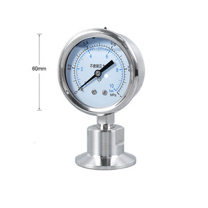 Stoßfestes Hochpräzises Edelstahl-Druckmessgerät von 0,0 <span class=keywords><strong>MPa</strong></span> bis 4 <span class=keywords><strong>MPa</strong></span> Sanitär-Klemm-Membran-Manometer - Product Image 2