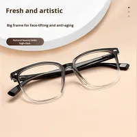 Vente flash d'été T3010R Monture de lunettes de style punk carrée bicolore noir transparent amincissante ultra-légère TR90 pour myopie