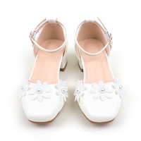 Prix de gros usine NOUVEAU 2026 Chaussures de cérémonie pour filles Mary Janes à talons hauts pour demoiselles d'honneur Chaussures de princesse pour enfants et tout-petits