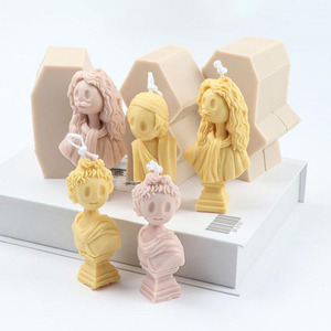 Nuove idee Cartoon Celebrity candela profumata stampo fai da te arte celebrità candela fatta a mano stampo in Silicone decorazione gesso ornamento può - Product Image 5
