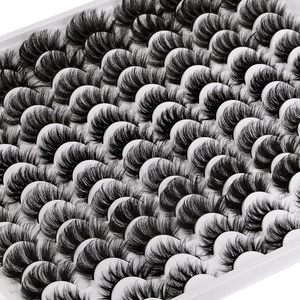 Lot de 48 paires de faux cils en vison synthétique 5D épais et spectaculaires, 6 styles mixtes, longueur 10 mm, vente en gros - Product Image 4