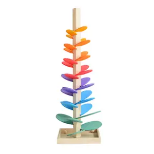 Montessori Set mainan DIY interaktif pohon pelangi menyanyi kayu untuk balita Set permainan kayu panas edukasi dan cantik