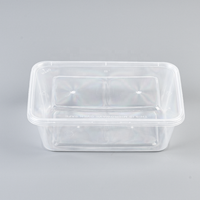 Conteneur alimentaire transparent écologique de 750 ml pour repas à emporter, boîte d'emballage alimentaire en plastique PP pour restaurant