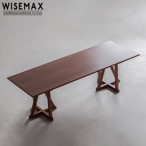 WISEMAX FURNITURE Mesa de Comedor de Diseño Simple, Mesa Larga de Madera para Restaurante, Banquete, Juego de Mesa para 8 Personas para Restaurante, Hotel, Villa - Product Image 6