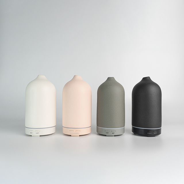 Cool Mist Electric Diffuser Ultrasonic 100ml Ceramic Air Humidifier White Aroma Stone Diffuser