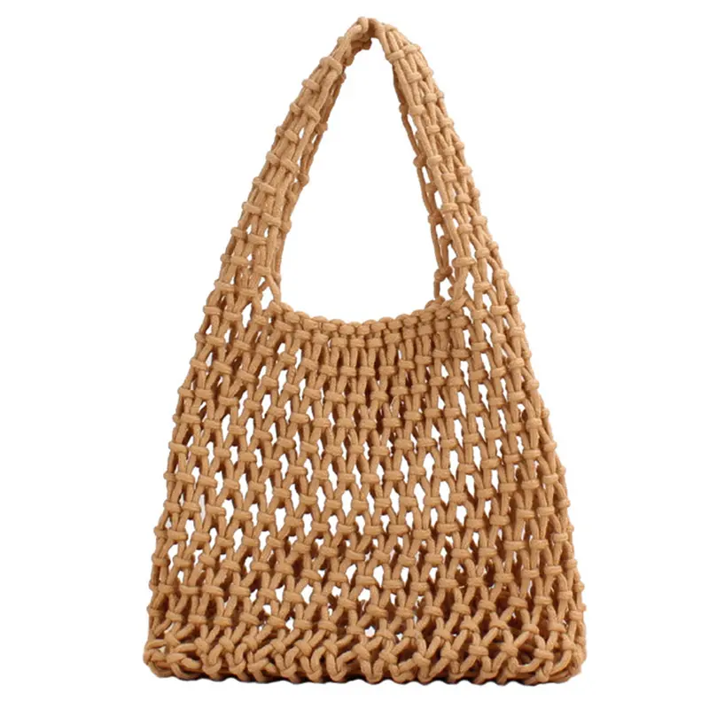 Bolsas Tote Verão Weave Shoulder Straw Beach Bag para Mulheres Meninas Straw Bag