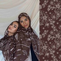 Hijab long léger personnalisé avec logo, en modal jacquard respirant, tendance 2025, vente en gros, pour femmes musulmanes, 4 saisons, style traditionnel